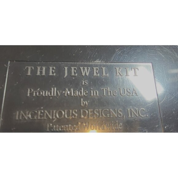 Ingenious Designs Multi-Hinged Jewelry Case Mirror Velvet Lined Push Button Open - Picture 7 of 8